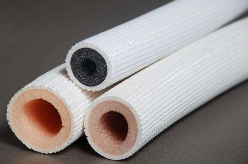 Fireproof closed cell polyethylene PE foam thermal insulation pipe