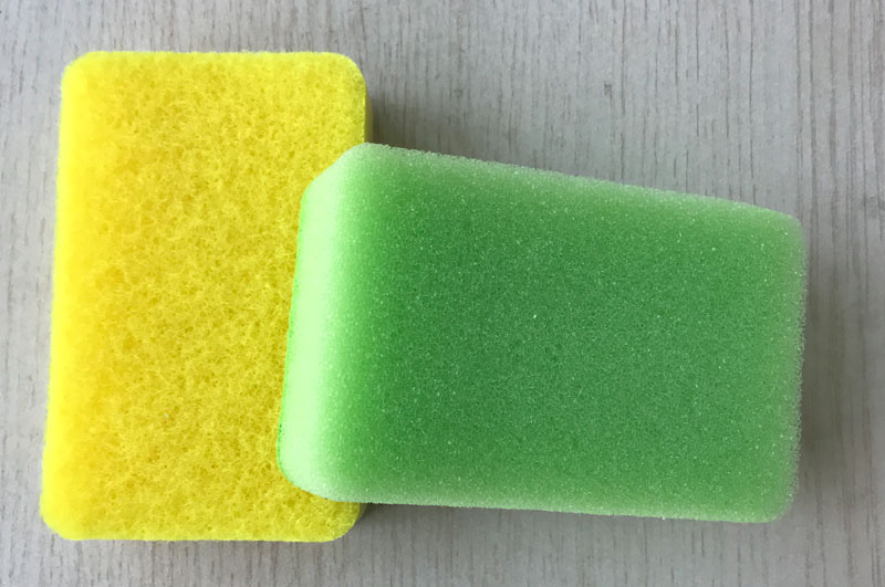 Low Density Soft Water Absorbing Foam Scourer Pad PU Sponge Scouring Pad Heavy Duty Fast Cleaning Kitchen Scrubber Sponge Pad