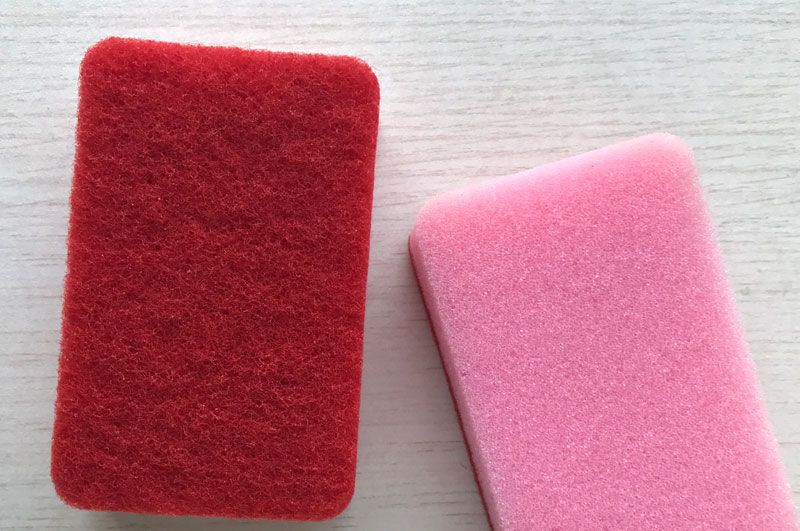 Low Density Soft Water Absorbing Foam Scourer Pad PU Sponge Scouring Pad Heavy Duty Fast Cleaning Kitchen Scrubber Sponge Pad
