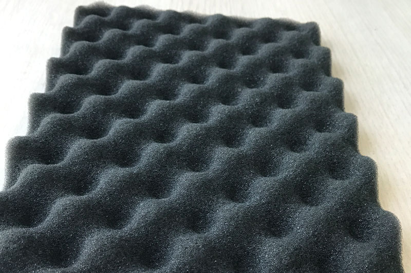 Sound absorbing pu sponge acoustic wave foam self adhesive sound insulation sound proof wave sponge